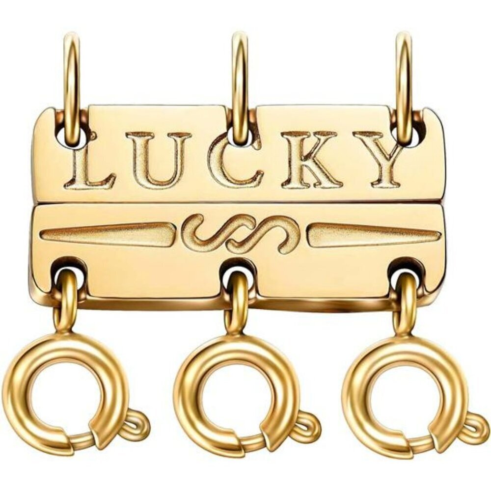 Dailyacc Magnetic Layering Clasp 18K Gold Silver Necklace Separator Jewelry